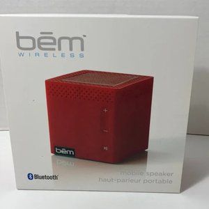bem Wireless Portable Bluetooth Speaker Cube Red Mobile Speaker Mini Size NWT